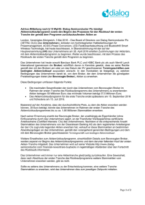Page 1 of 2 Ad-hoc-Mitteilung nach § 15 WpHG: Dialog