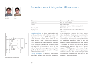 Sensor-Interface mit integriertem Mikroprozessor