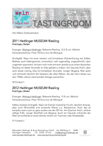2011 Heitlinger MUSEUM Riesling 2012 Heitlinger MUSEUM Riesling