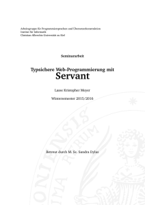 Servant - AG Programmiersprachen und Übersetzerkonstruktion
