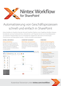 Flyer "Nintex Workflow for SharePoint"
