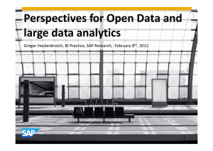 Perspectives for Open Data and large data analytics