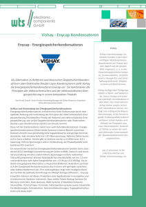Vishay - Enycap Kondensatoren - WTS electronic components GmbH