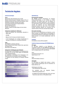 Technische Angaben. - IMS Integrierte Managementsysteme AG
