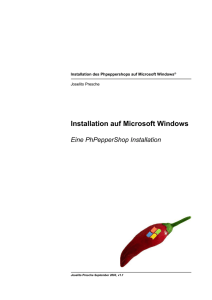 Installation auf Microsoft Windows