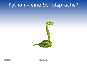 Python – eine Scriptsprache?