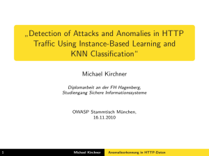 „Detection of Attacks and Anomalies in HTTP Traffic Using Instance