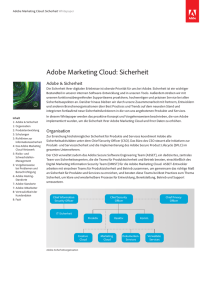 Adobe Marketing Cloud: Sicherheit