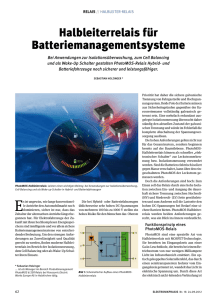 Halbleiterrelais für Batteriemanagementsysteme