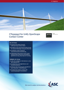CTIconnect for Unify OpenScape Contact Center