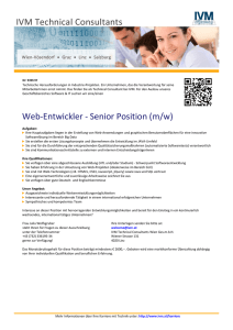 Web-Entwickler - Senior Position (m/w)