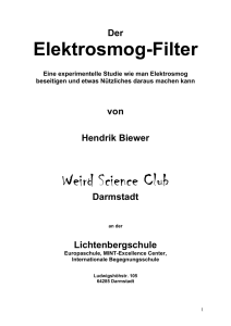 Elektrosmog-Filter Weird Science Club