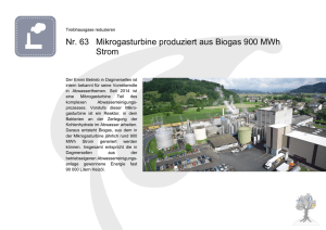 Nr. 63 Mikrogasturbine produziert aus Biogas 900 MWh Strom