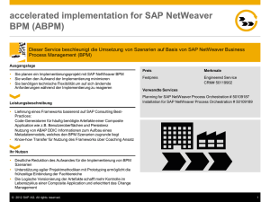 accelerated implementation for SAP NetWeaver BPM (ABPM)