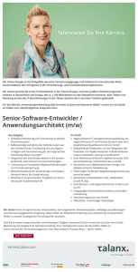 Senior-Software-Entwickler / Anwendungsarchitekt (m/w)