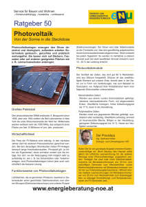 Photovoltaik - Energieberatung NÖ
