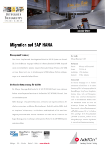 Migration auf SAP HANA - AddOn Systemhaus GmbH