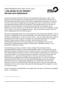 für eine gute geburtshilfe - Bündnis 90/Die Grünen Bundestagsfraktion