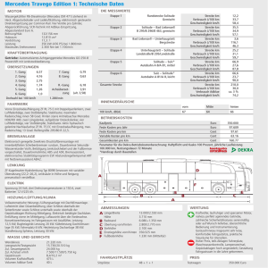 Mercedes Travego Edition 1: Technische Daten