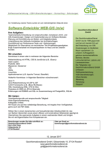 Software-Entwickler WEB-GIS (m/w)