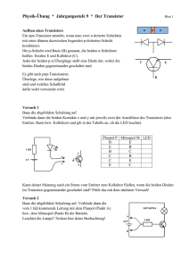 Physik-Übung * Jahrgangsstufe 9 * Der Transistor