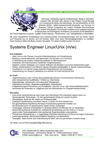 Systems Engineer Linux/Unix (m/w)