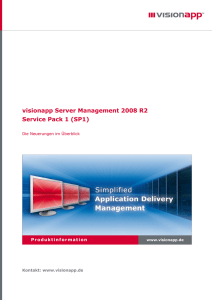 visionapp Server Management 2008 R2 Service Pack 1 (SP1)