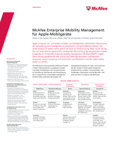 McAfee Enterprise Mobility Management für Apple‑Mobilgeräte