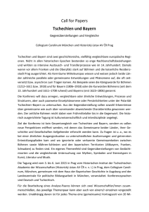Call for Papers Tschechien und Bayern