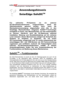 SolarEdge SafeDC