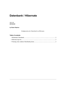 Datenbank / Hibernate