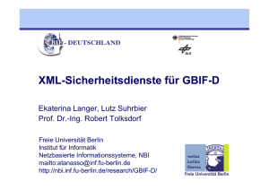 XML-Sicherheitsdienste für GBIF-D
