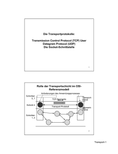 Die Transportprotokolle: Transmission Control Protocol (TCP) User