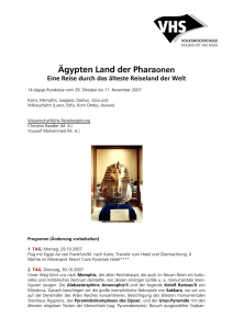 Info Ägypten Reise - vhs Frankfurt