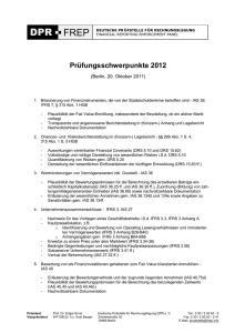 Prüfungsschwerpunkte 2012 - Deutsche Prüfstelle für