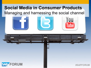 Social Media in Consumer Products