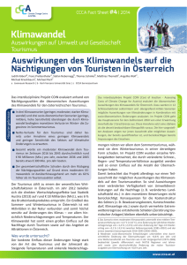 Fact Sheet Tourismus - Climate Change Centre Austria