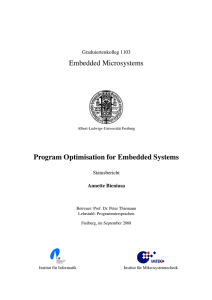 Graduiertenkolleg Embedded Microsystems