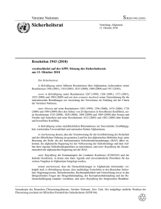 Sicherheitsrats-Resolution 1943 (2010)