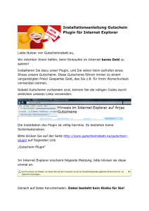 Installationsanleitung Gutschein Plugin für Internet Explorer