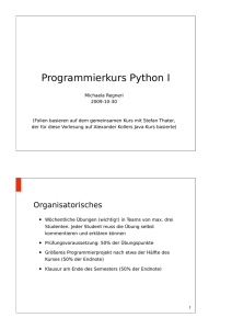 Programmierkurs Python I - coli.uni
