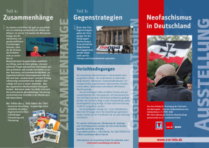 Neofaschismus in Deutschland Gegenstrategien Zusammenhänge U I