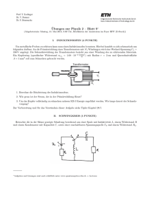 Ubungen zur Physik 2 – Blatt 9