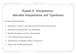 Interpretation, abstrakte Interpretation und Typinferenz