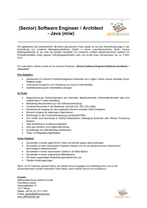(Senior) Software Engineer / Architect - Java