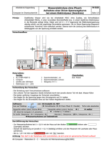 Aufnahme einer Strom-Spannungskurve N 01B bei