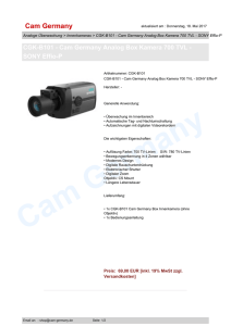 CGK-B101 - Cam Germany Analog Box Kamera 700 TVL