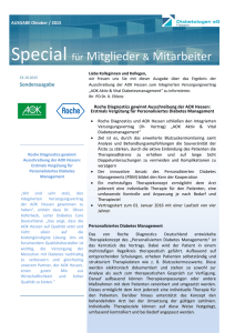 Newsletter Special Diabetologen Hessen eG 10/15