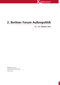 2. Berliner Forum Außenpolitik