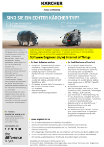 Software Engineer (m/w) Internet of Things - kaercher